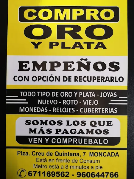 COMPRO ORO DIAMANTES EMPEÑOS - Sagunto